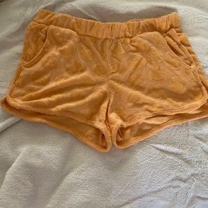 Soft material smiley face shorts